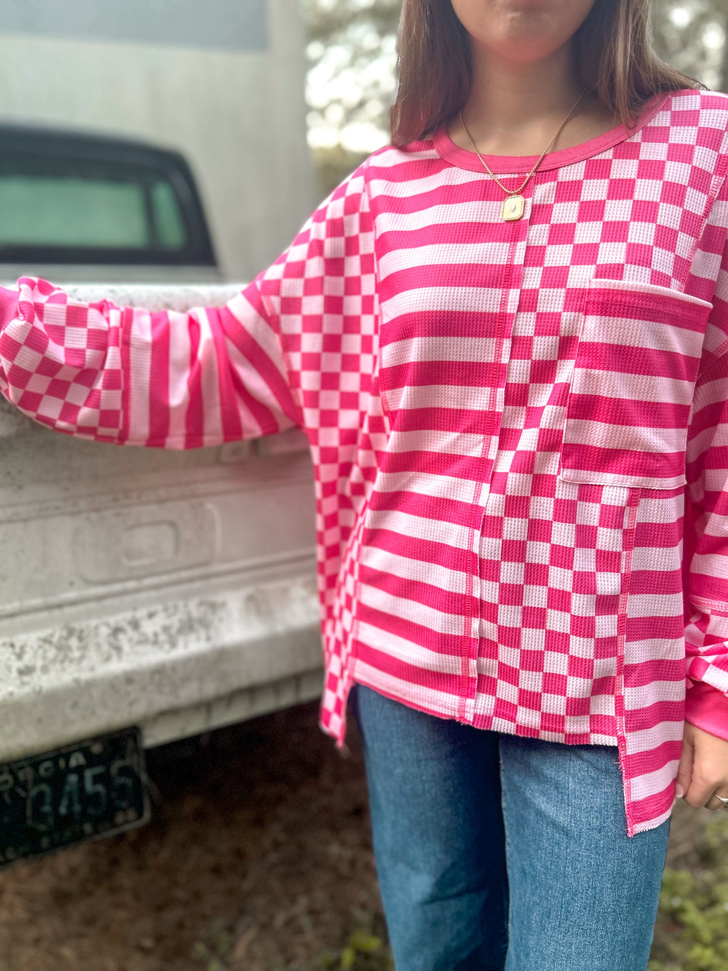 Checkmate Oversized Blouse