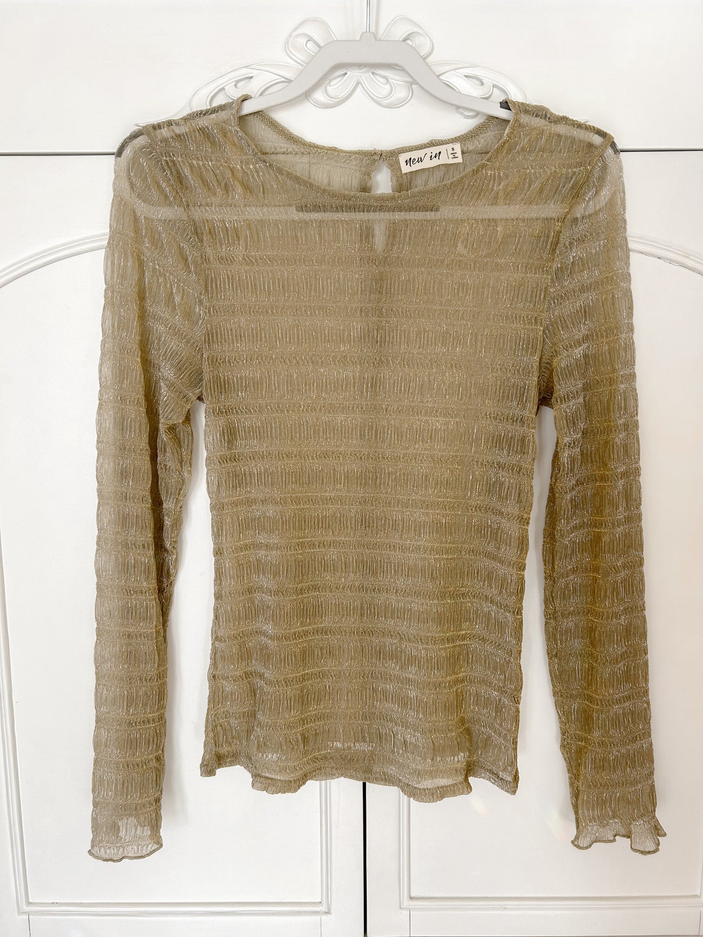 Champagne Lurex Top