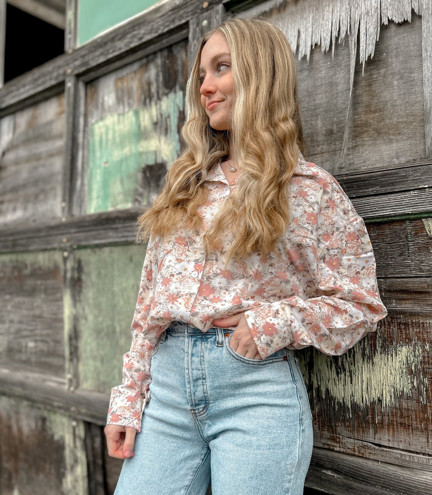 The Daisy Floral Button Up