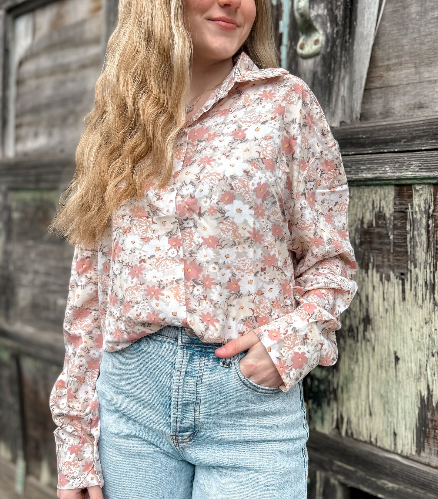 The Daisy Floral Button Up