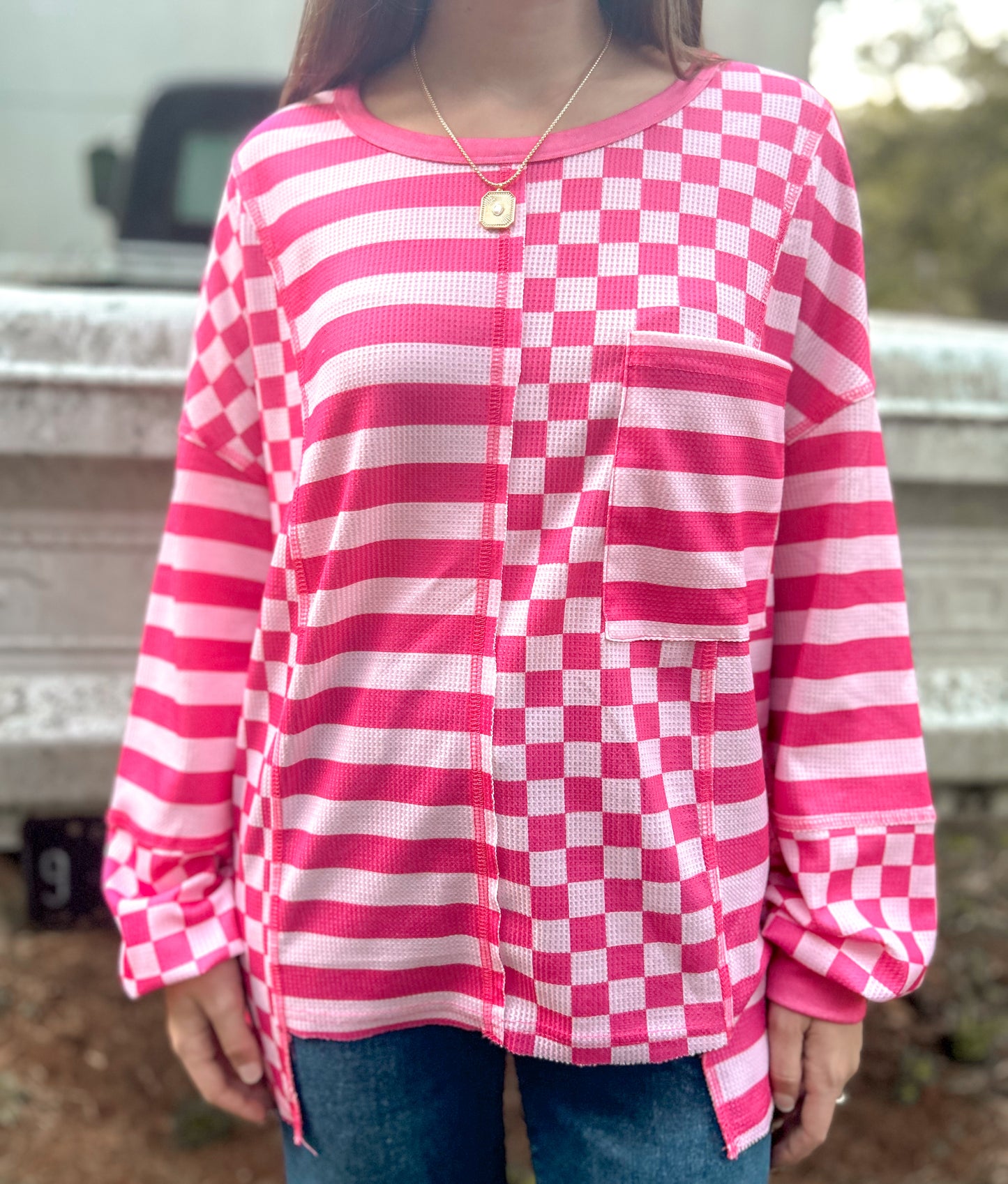 Checkmate Oversized Blouse