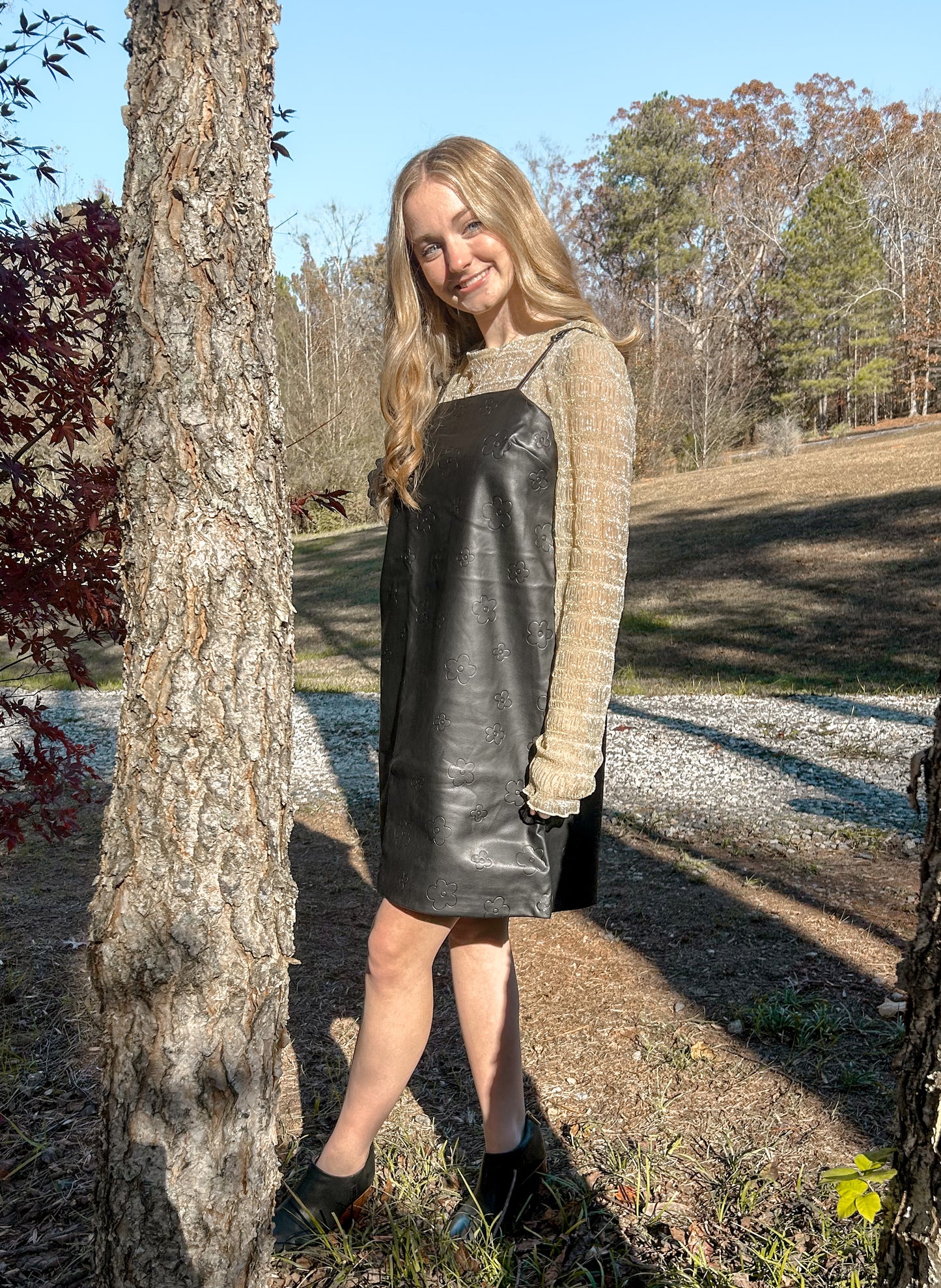 Champagne Lurex Top