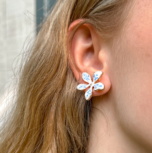 Porcelain Petal Earrings